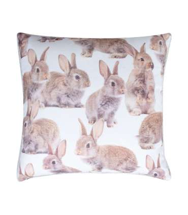 Padi HOLLY 45x45cm, lukuga, jänesed, kangas 50% puuvill, 50% polüester, kangas 414/323