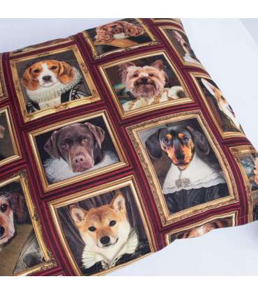 Padi HOLLY 45x45cm, lukuga, koerad raamis, 100% puuvill, kangas 438