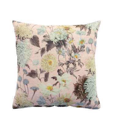 Padi LONETA NEW 45x45cm lukuga, roosa krüsanteem, 50% puuvill, 50% polüester, kangas 473