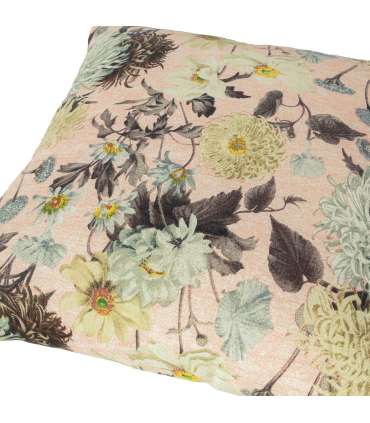 Padi LONETA NEW 45x45cm lukuga, roosa krüsanteem, 50% puuvill, 50% polüester, kangas 473