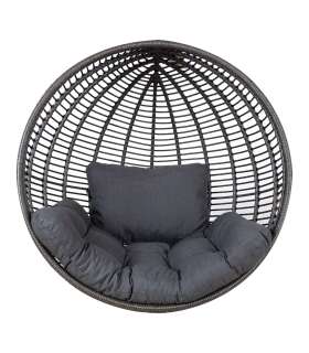 Ripptooli padi CLOBE tumehall, iste 64x106cm, seljapadi 64x42cm, 100% polüester