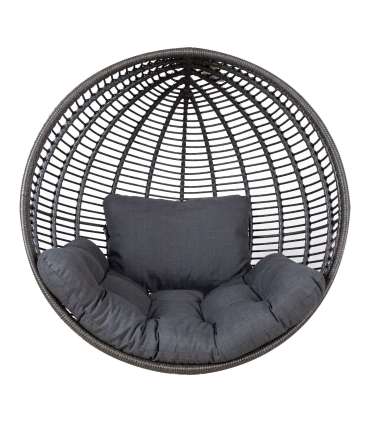 Ripptooli padi CLOBE tumehall, iste 64x106cm, seljapadi 64x42cm, 100% polüester