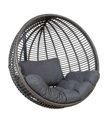 Ripptooli padi CLOBE tumehall, iste 64x106cm, seljapadi 64x42cm, 100% polüester