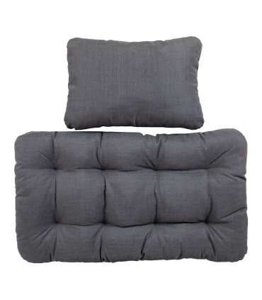 Ripptooli padi CLOBE tumehall, iste 64x106cm, seljapadi 64x42cm, 100% polüester