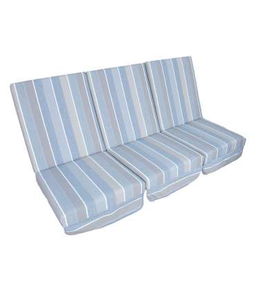 Kiigepadjad MONTREAL hall-beež triip, 100% polüester, kangas 470