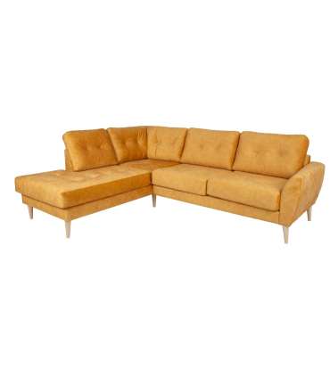 Nurgadiivan HEIVI VN 250x200/90xH90cm, kollane samet