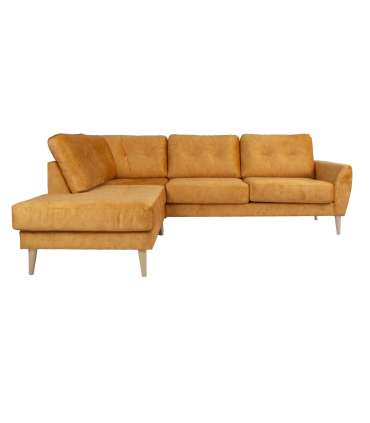 Nurgadiivan HEIVI VN 250x200/90xH90cm, kollane samet