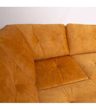 Nurgadiivan HEIVI VN 250x200/90xH90cm, kollane samet