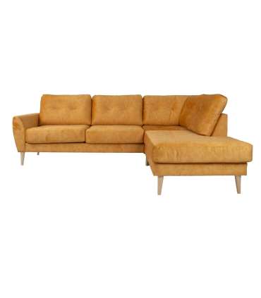 Nurgadiivan HEIVI PN 250x200/90xH90cm, kollane samet