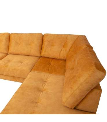 Nurgadiivan HEIVI PN 250x200/90xH90cm, kollane samet