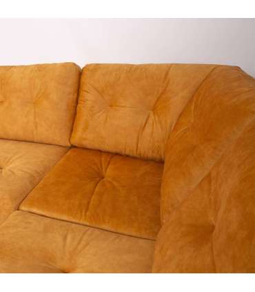 Nurgadiivan HEIVI PN 250x200/90xH90cm, kollane samet