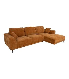 Nurgadiivan OLIVIA PN 295x104/170xH92cm, pruun