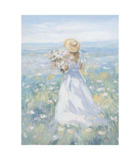 Õlimaal 90x120cm, naine aasal