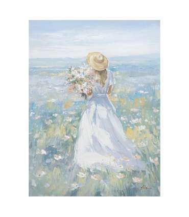 Õlimaal 90x120cm, naine aasal