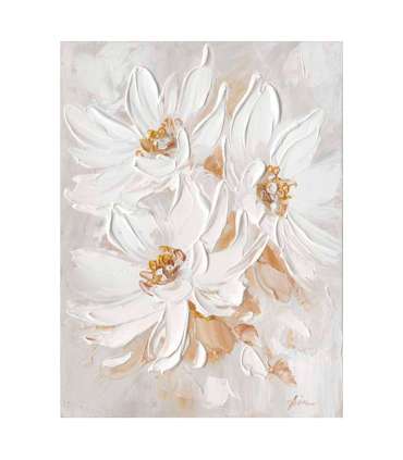 Õlimaal 60x80cm, kolm valget õit