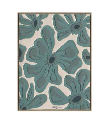 Maal raamiga 60x80cm, rohelised õied