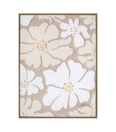 Maal raamiga 60x80cm, beežid õied