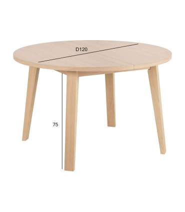 Söögilaud A-LINE D120xH75cm, hele tamm