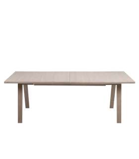 Söögilaud A-LINE 210/310x100xH74cm, pikendatav, lauaplaat: spoonitud mööbliplaat, jalad: puit, viimistlus: õlitatud valg