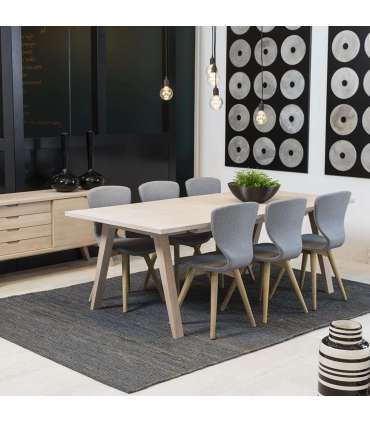 Обеденный стол A-LINE 210/310x100xH74см, раздвижной, столешница: мебельная доска шпоном, ножки: деревянные