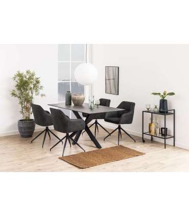 Söögilaud HEAVEN 160x90xH75,5cm, must