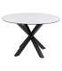 Söögilaud HEAVEN D119xH75,5cm, valge, keraamiline plaat, teras