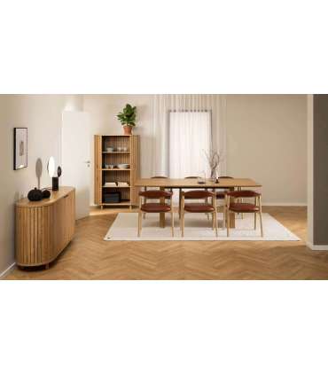 Söögilaud COLIMA 210x100xH75cm, naturaalne, melamiin, MDF