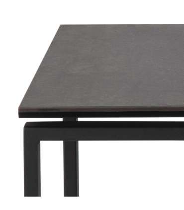 Diivanilauad 3tk KATRINE 50x50xH55cm, 43x43xH50cm, 36x36xH45cm, must