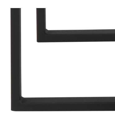 Diivanilauad 3tk KATRINE 50x50xH55cm, 43x43xH50cm, 36x36xH45cm, must