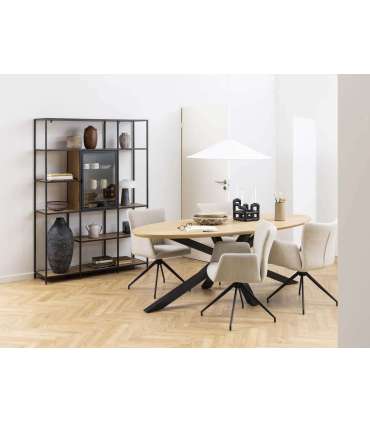 Tool LAURA käetugedega, beež, 57x61,5xH86cm