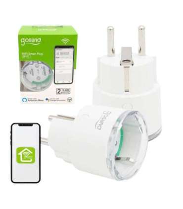 Smart plug WiFi Gosund SP111 3680W 16A, Tuya 2-pack