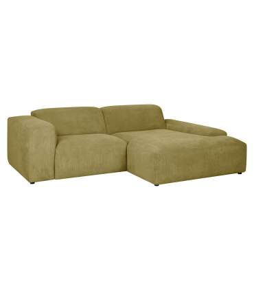 Nurgadiivan LEHTE parem nurk, roheline, 250x100/200xH75cm