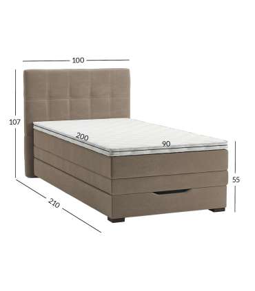 Kontinentaalvoodi JEEP 90x200cm, beež