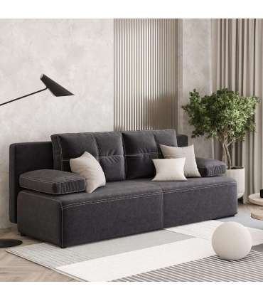 Diivanvoodi MUNICH pesukastiga, tumehall