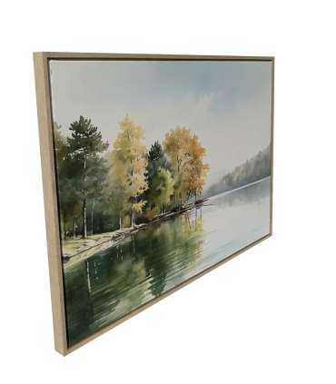 Seinapilt WALLY 45x60cm, mets järve ääres
