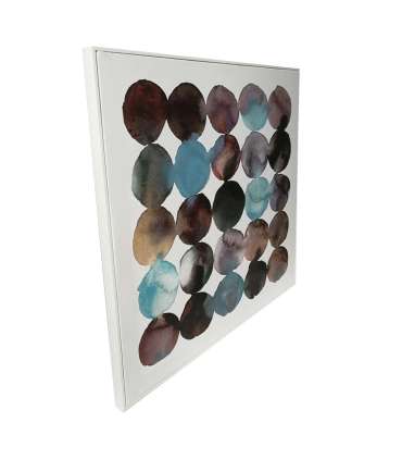 Seinapilt WALLY 60x60cm, sinised abstraktsed ringid