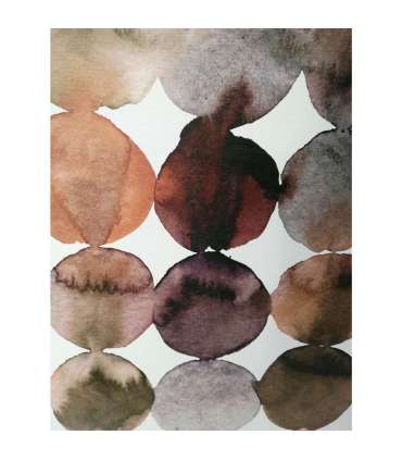 Seinapilt WALLY 60x60cm, pruunid abstraktsed ringid