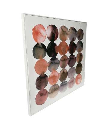 Seinapilt WALLY 60x60cm, pruunid abstraktsed ringid