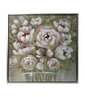 Seinapilt WALLY 60x60cm, valged õied