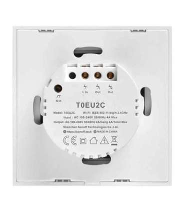 Smart Switch WiFi Sonoff T0 EU TX (2-channel)