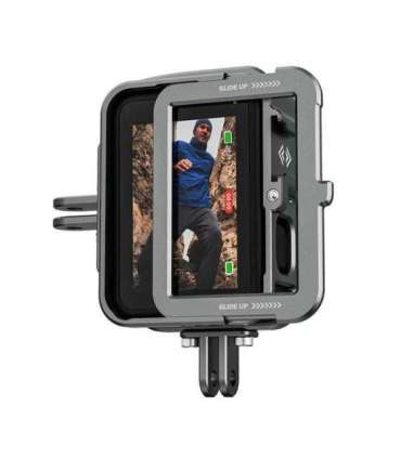 TELESIN Aluminum cage for GoPro Hero 12/11/10/9 +vertical adapter