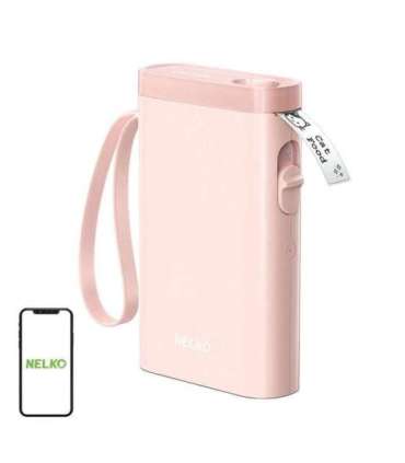 Nelko P21 thermal label printer (pink)