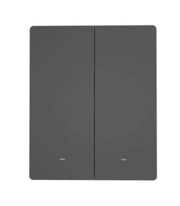 Smart WiFi wall switch SONOFF M5-2C-80 (2-channel, for frame, graphite)