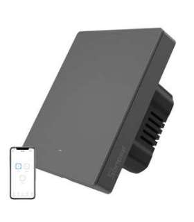 Smart WiFi wall switch SONOFF M5-1C-80 (1-channel, for frame, graphite)