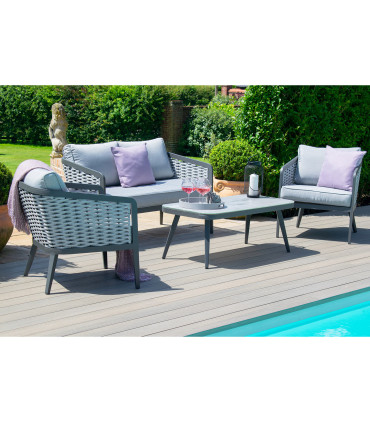 Комплект садовой мебели MARIE стол, диван и 2 стула, серый