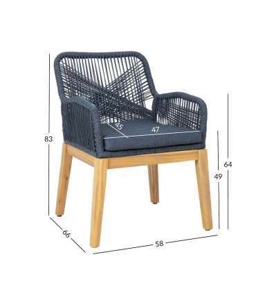 Tool FLORIDA 58x66xH83cm, akaatsia, hall