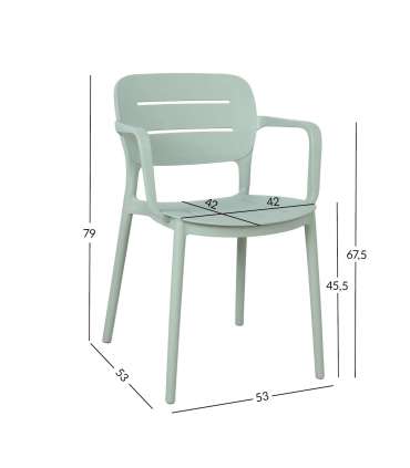 Tool MANGO 53x53xH79cm, rohekashall plas