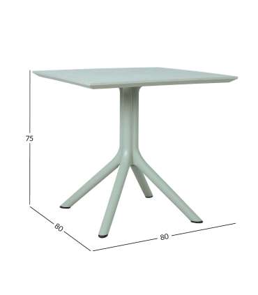 Laud MANGO 80x80xH75cm, rohekashall plas