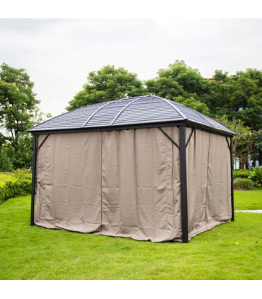 Шатёр ZURICH 3x3,6xH2,63м со стальной крышей, коричневый