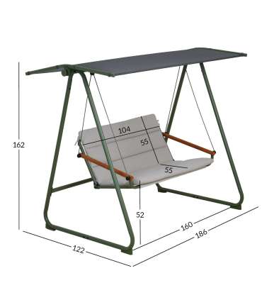 Aiakiik MASSIOM 2-kohaline, roheline